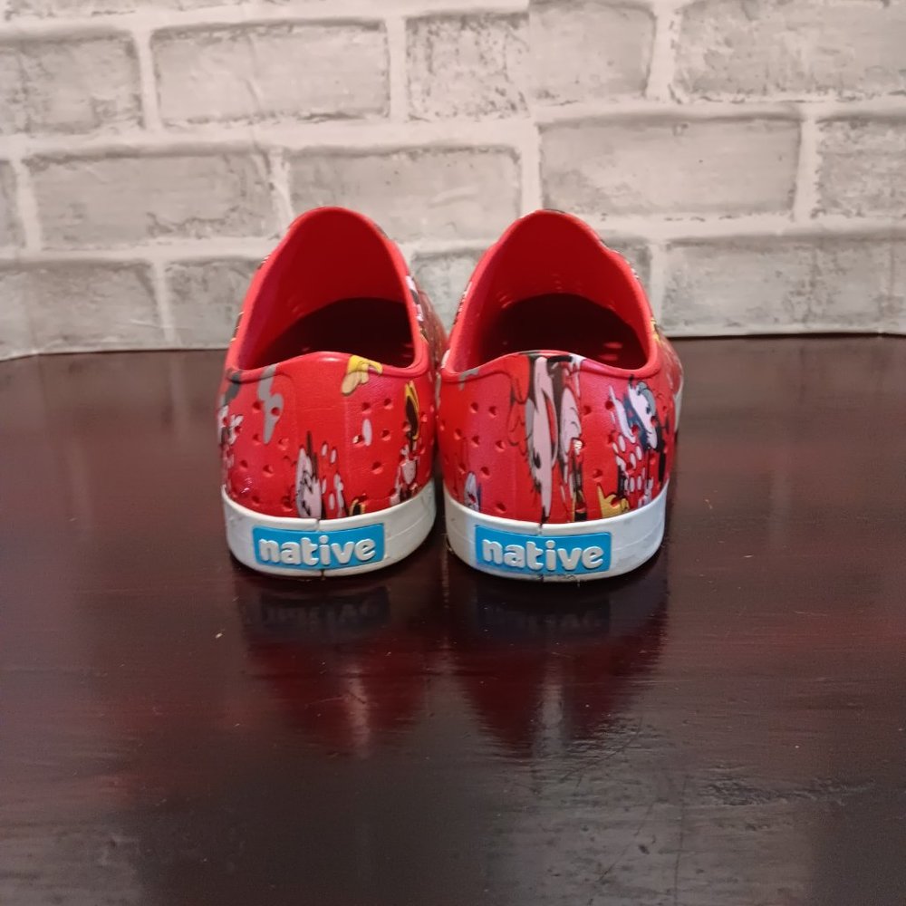 Disney X Native Minnie Mouse Shoes Womens Size 8 Red Slip On Waterproof Sneakers - Picture 5 of 15